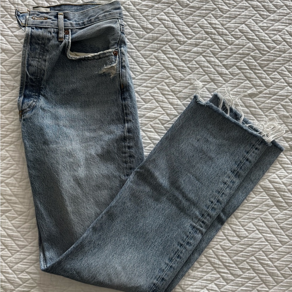 AGOLDE Distressed Blue Jeans